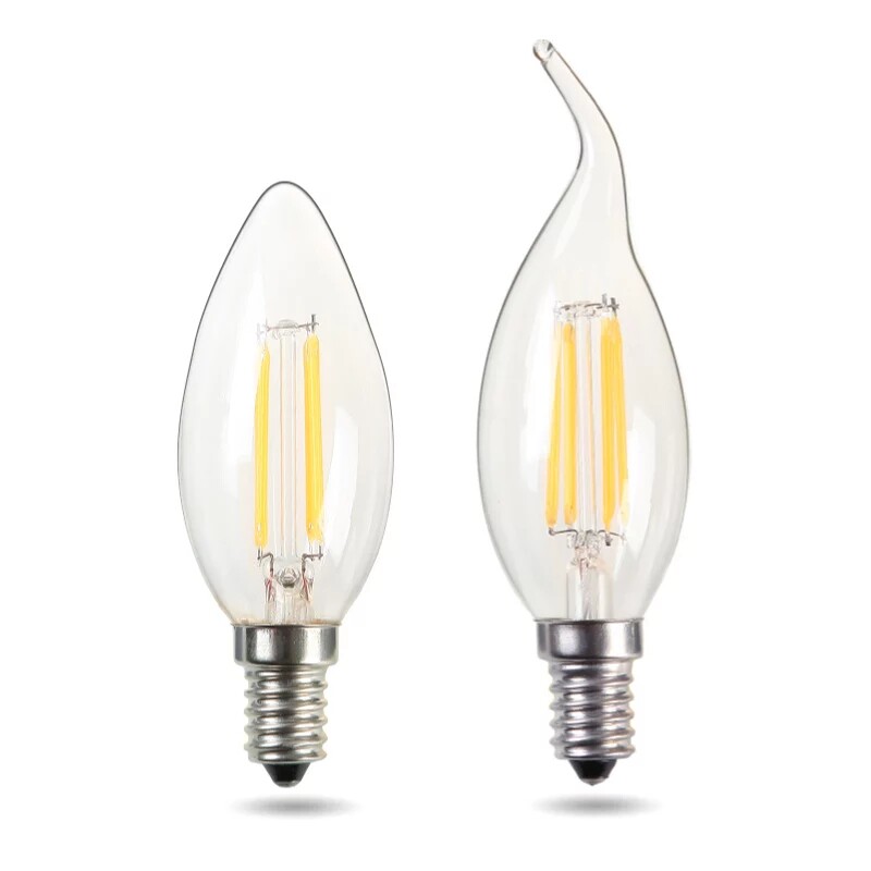 led灯泡e14爱迪生水晶光源蜡烛灯