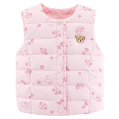 波姆熊轻薄保暖儿童羽绒马甲90绒