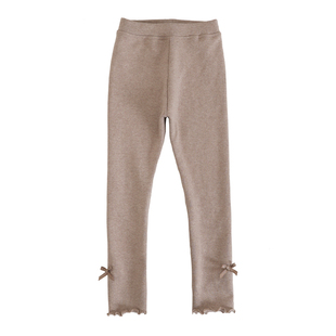 女童打底裤春秋款薄绒外穿加厚纯棉磨毛儿童抓绒洋气中童纯棉裤子