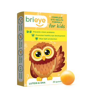 brieye珍悦目儿童dha叶黄素青少年学生近视鱼油专利非蓝莓护眼片