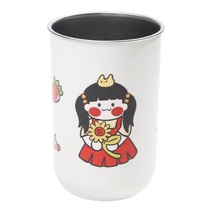 一家三口漱口杯不锈钢儿童卡通刷牙杯亲子洗漱杯情侣牙刷杯高颜值