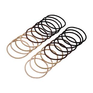 扎头发橡皮筋细款发圈简约韩国头绳绑头发皮套女皮圈黑色发绳头饰