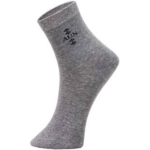 AUN防臭袜子 男秋冬款纯棉袜除脚臭纯黑色款吸汗中筒男士商务男袜