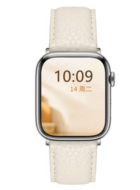 苹果iwatch柔软荔枝纹真皮手表带