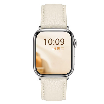苹果iwatch柔软荔枝纹真皮手表带
