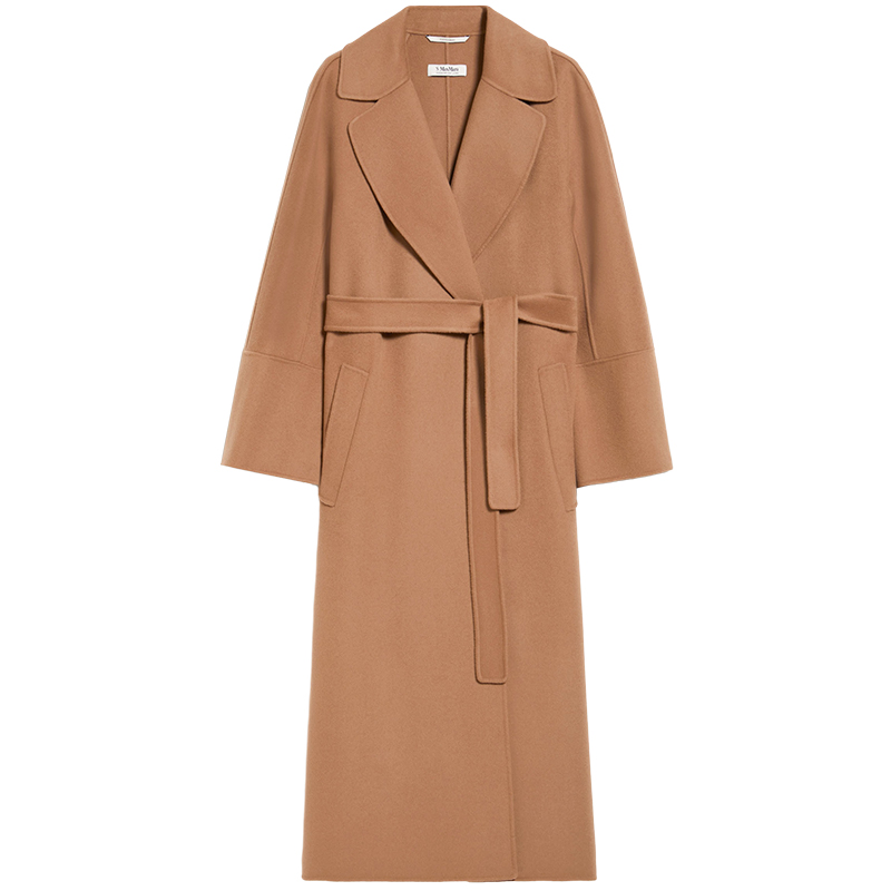 【臻选礼遇】MaxMara 24春夏女装绵羊毛长袍式大衣外套9011034106