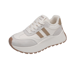 大码女鞋41到43阿甘运动鞋女加绒2025秋冬新款二棉鞋厚底老爹鞋42