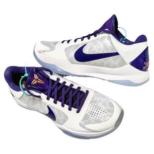 STY定制Nike Kobe5 ZK5 科比5 白紫太阳PE布克上脚实战低帮篮球鞋