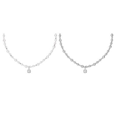 【自营】HEFANG Jewelry/何方珠宝气泡方糖项链 优雅时髦精致礼物