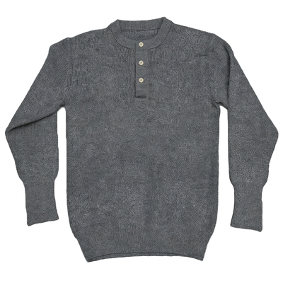 意大利复古亨利领男宽松休闲毛衣