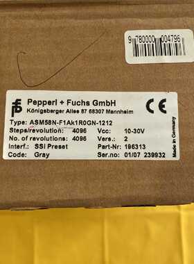议价PF倍加福编码器ASM58N-F1AK1R0GN-1212旋转编码器控制器