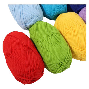 雪妃尔5股牛奶棉毛线手工编织五股精梳棉批发diy钩织花束毯子玩偶