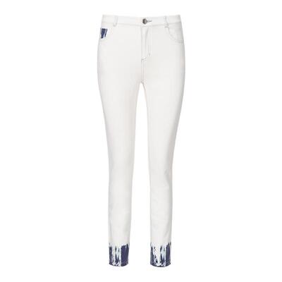 曼德诗白色牛仔裤春季