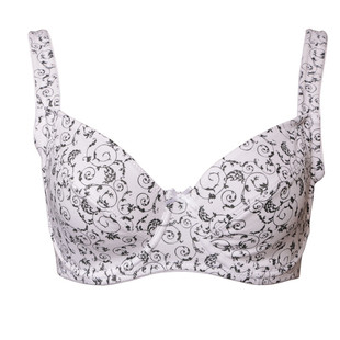 欧美无海绵文胸全棉超薄全罩杯大胸显小缩胸舒适内衣女钢圈防下垂