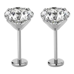 超闪医用钛合金耳骨钉养耳洞免摘睡觉耳蜗钉独特爆闪边缘极小耳钉