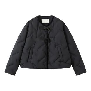 播秋冬黑色短款羽绒服小个子保暖外套DDS4RD5277