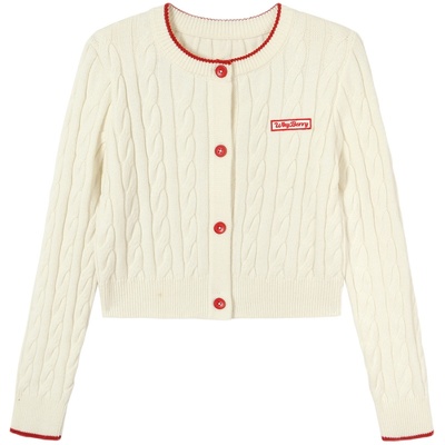 WhyBerry短款红色毛衣