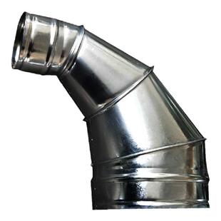 风管铁皮不锈钢管道风机排气管油烟90度大变小通风排风管变径弯头