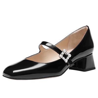 思加图酒心方糖法式复古玛丽珍鞋