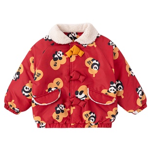 嘟嘟家儿童棉服男童冬季外套女童新年衣服婴儿童装宝宝国风拜年服