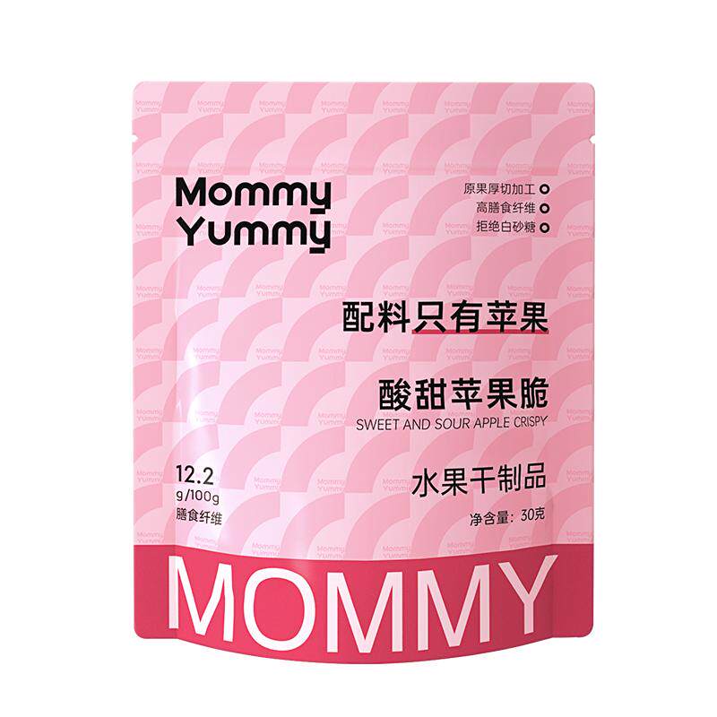 MommyYummy酸甜苹果干原味脆片无添加蔗糖孕期孕妇小零食泡水冻干