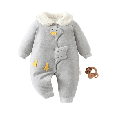 婴儿加棉连体衣200克宝宝夹棉加厚冬季棉服哈衣婴幼儿连身衣爬服