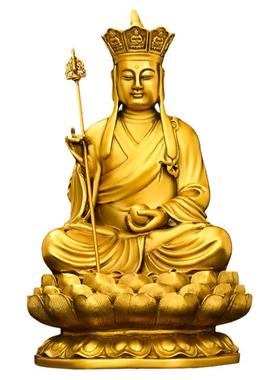 黄铜地藏王坐像家用客厅桌面摆件
