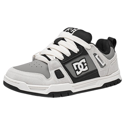 DC SHOES灰黑板鞋男款2025新款冬季男鞋面包鞋休闲运动鞋子男潮鞋