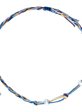 咖蓝 手工编织原创设计情侣手链925银手绳女简约ins小众田园文艺