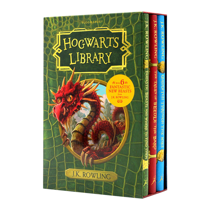 霍格伍兹图书馆3册套装 The Hogwarts Library Box Set 英文原版小说 哈利波特外传 神奇动物在哪里 精装 英文版进口英语书籍