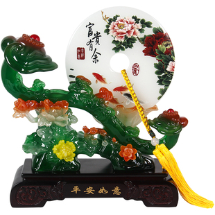 如意平安扣摆件搬新房客厅玄关酒柜隔断电视柜旁两边装饰入伙礼物