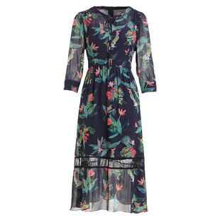 乔万尼商场同款新款真丝连衣裙高级感系带拼接设计感优雅EI2E803