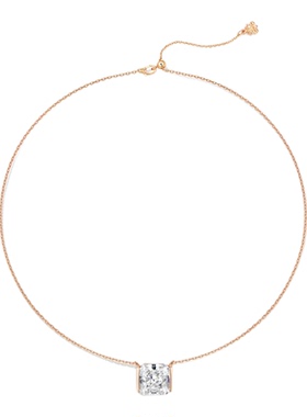 高级感轻奢气质冰花方糖项链