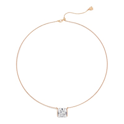 高级感轻奢气质冰花方糖项链