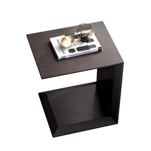 意式茶几极简白蜡木沙发边几轻奢高级感可移动实木c型角几客厅