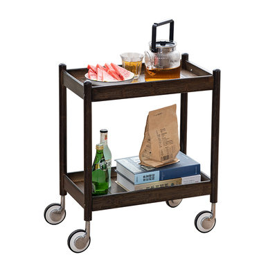 可移动茶几中古风小推车沙发边几