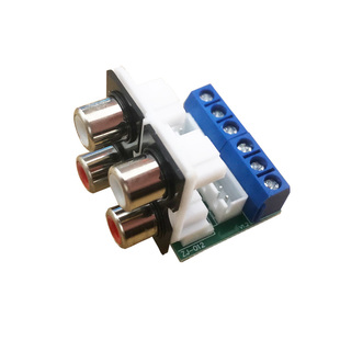 4位莲花音频输入座RCA转接头机箱DIY音箱接线板音响配件