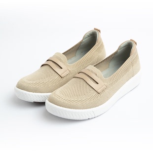 夏季一脚蹬浅口女鞋软底不累脚中老年健步鞋舒适透气妈妈鞋子