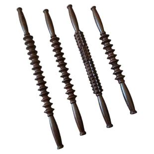 鸡翅木按摩棒保健按摩轮棒瑜伽轮敲打腰背部穴位棒经络滚轮