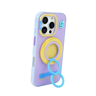 寄居蟹原创多巴胺玩色环磁吸手机支架适用iphone17promax苹果手机壳16全包防摔15新款14高级感小众女不会撞壳