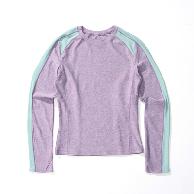 NOTHOMME户外吸湿速干衣打底衫修身拼色训练运动长袖T恤女士