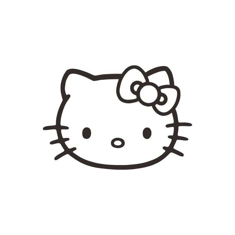 哈喽KITY猫可爱反光防水车贴