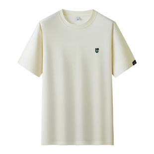 欧货男士短袖t恤夏季男款2026新款潮奢圆领刺绣青年休闲百搭上衣