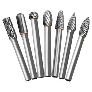硬质合金旋转锉头6*8mm钨钢磨头木工铣刀金属打磨电钻头打磨工具