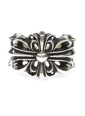 s925日韩潮人十字架个性简约指环