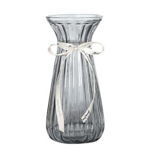 欧式创意水培透明彩色束腰款玻璃花瓶百合玫瑰鲜花干花插花瓶摆件