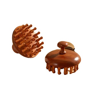 檀木圆盘头皮按摩梳经络梳八爪鱼部疏通神器养宽齿梳子防脱发便携