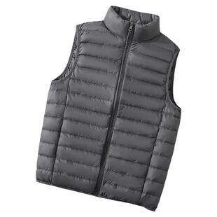 雅鹿秋冬男保暖时尚休闲羽绒马甲轻薄羽绒内胆羽绒服立领排骨无袖