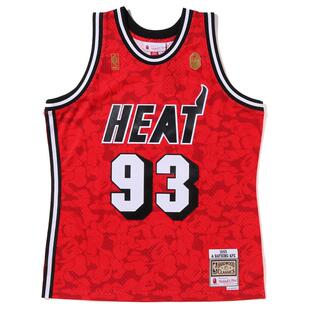 BAPE X M&N联名男女装NBA迈阿密热火队迷彩球衣篮球背心108902I