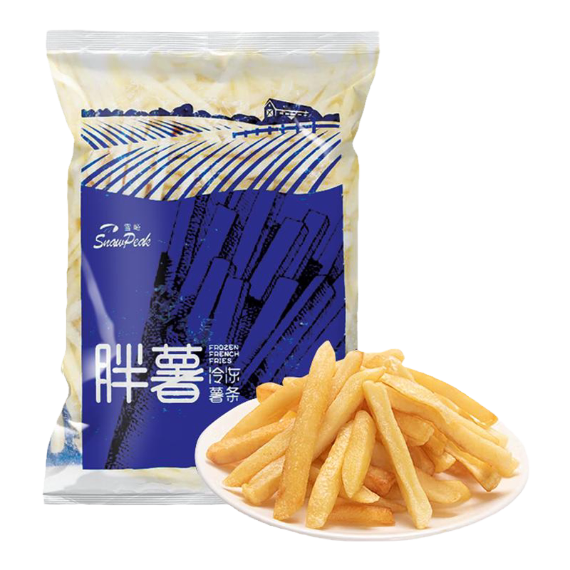 雪川薯条胖薯粗薯条细薯条2kg冷冻半成品土豆条空气炸锅原味家用
